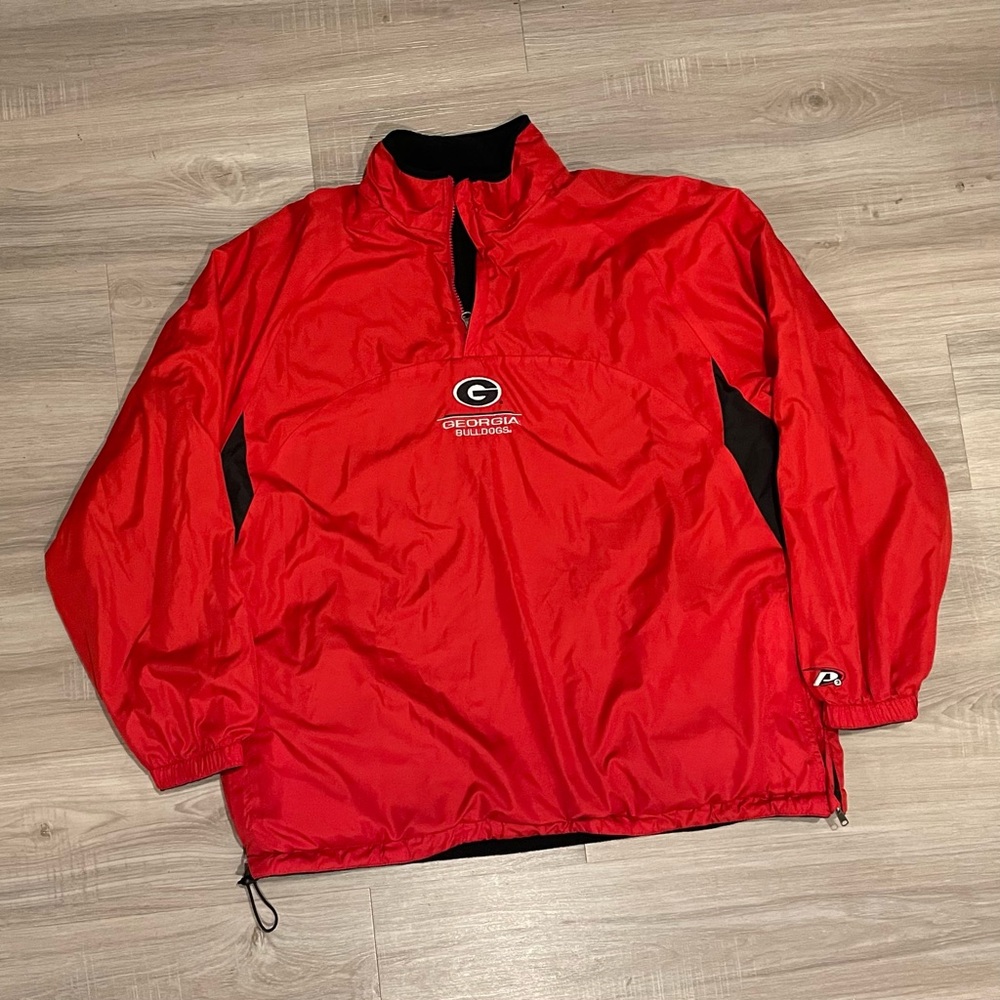 Vintage Pro Player Georgia Bulldogs Reversible Windbreaker Jacket Red / Black